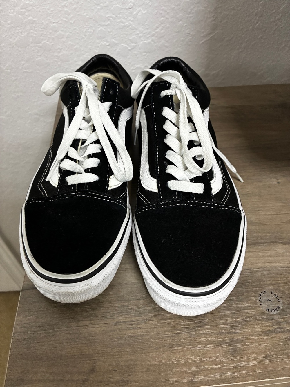 Classic Vans Black & White Skate Sneakers - unisex